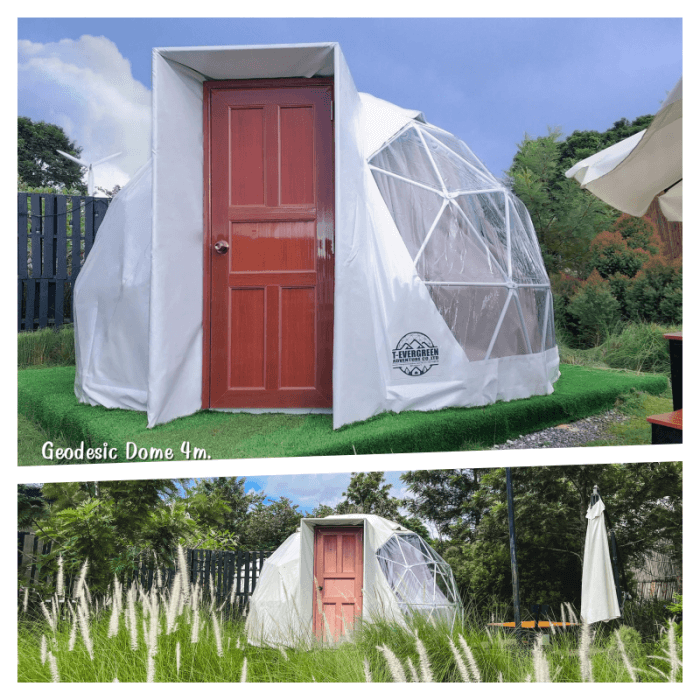 เต็นท์ dome ขนาด 4x4 เมตร ด้านนอก